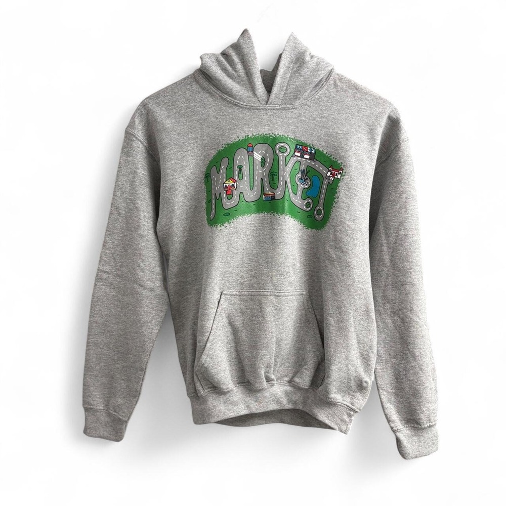 Market Kids' City Streets Graphic Hoodie in grey size L #market #cartoN